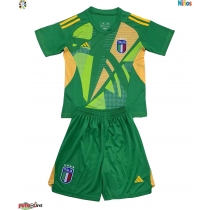 Camiseta Italia Portero Visitante Equipación para niños Eurocopa 2024 manga corta (+ pantalones cortos)